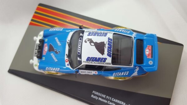 Scalemodz fém modellautó Monte Carlo Rally Porsche 911 felülnézet Gitanes matrica