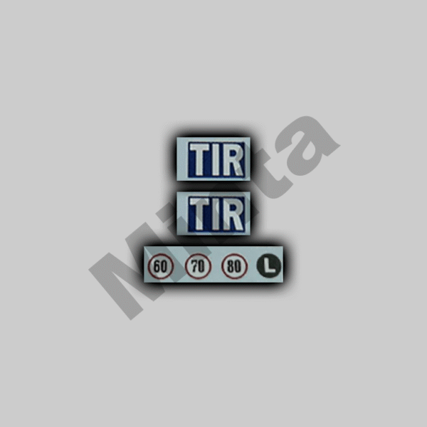 Scalemodz fém modell teherautó sebességkorlát matrica TIR matrica