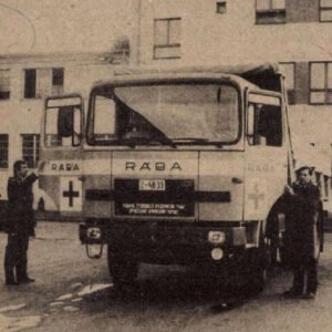 Scalemodz fém modell teherautó Rába K19 vizes matrica elölnézet